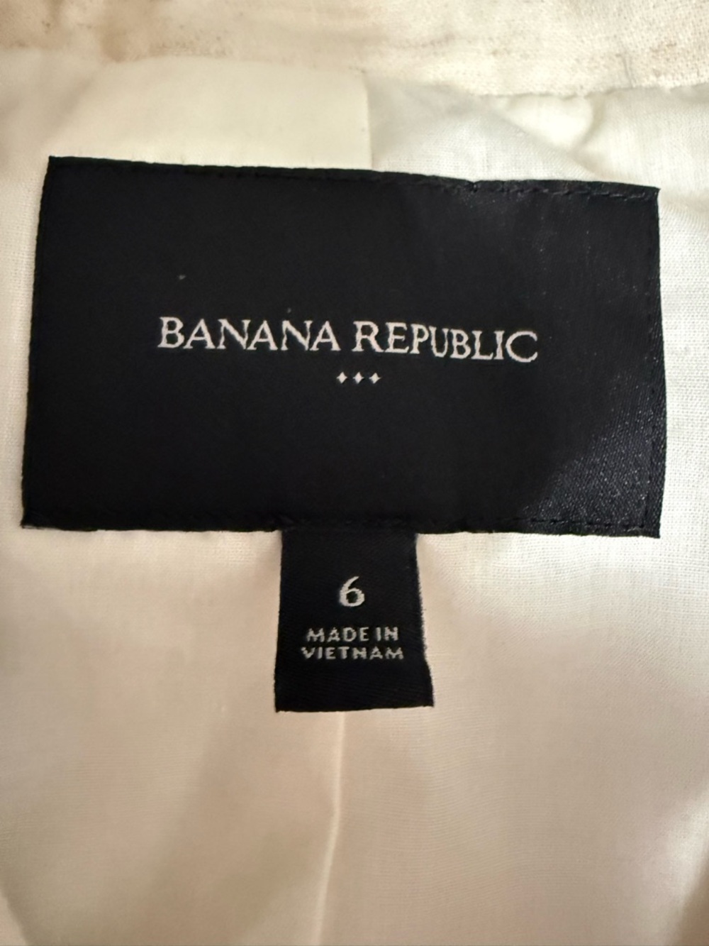 Banana Republic Cream Double-Breasted Linen-Blend Blazer - Picture 4 of 6